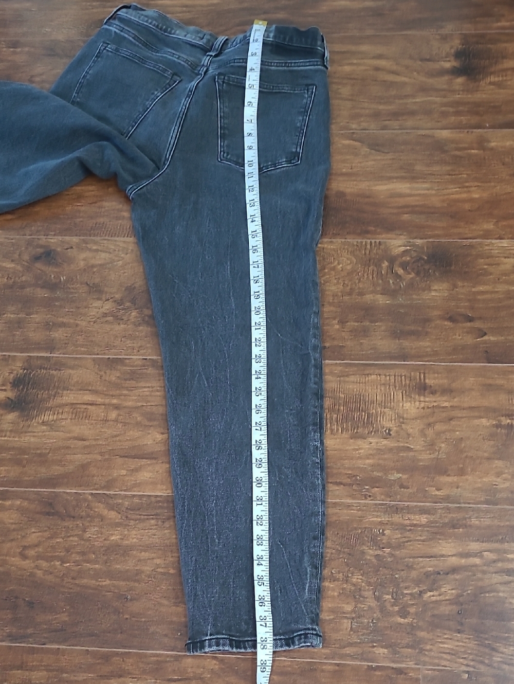 Abercrombie & Fitch The Mom Washed Black Straight Jeans High Rize Size 29/8 - Picture 8 of 9